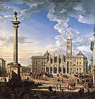The Piazza and Church of Santa Maria Maggiore by Giovanni Paolo Pannini